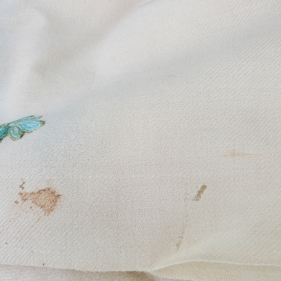 VTG  Oversized Tan 37x26 Scarf Shawl - Picture 5 of 5